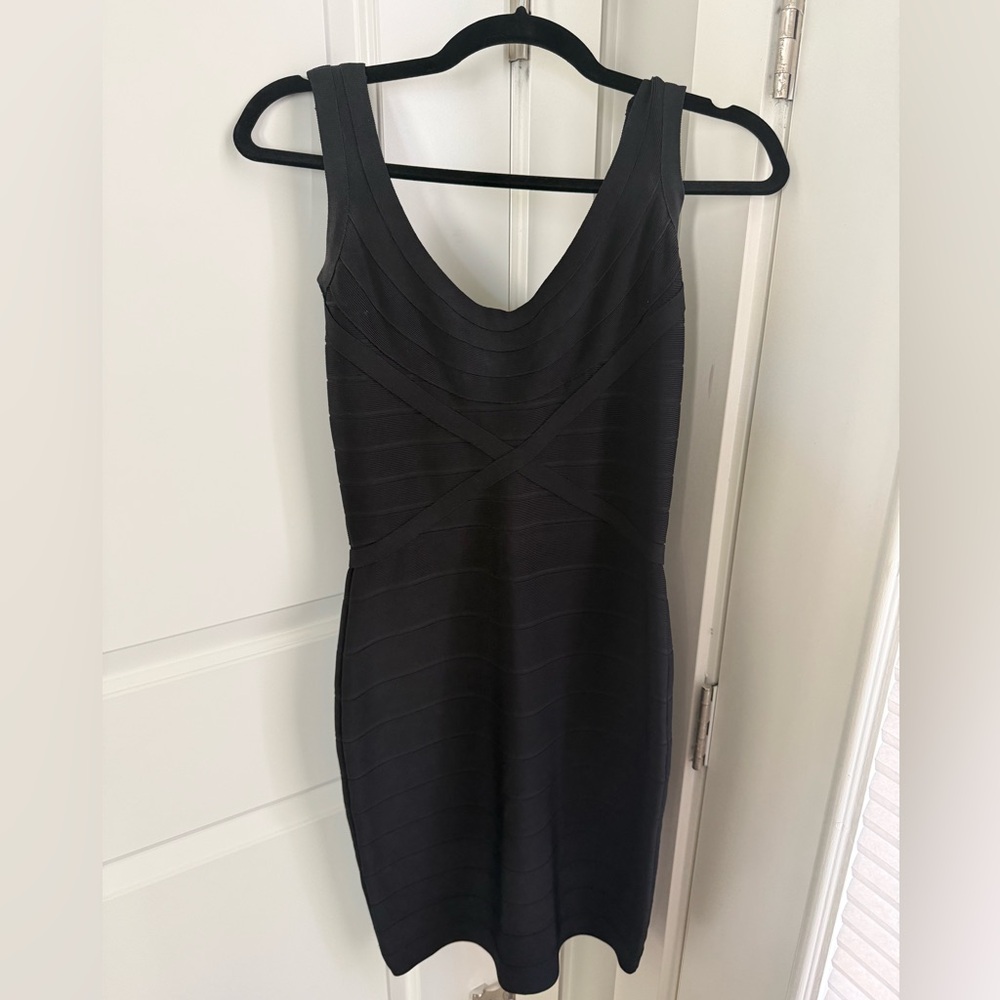 Herve Leger Bandage Black Mini Dress